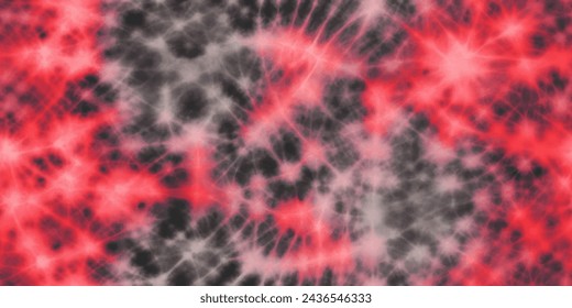 Red and black tie dye pattern Ink , colorful tie dye pattern abstract background. Tie Dye two Tone Clouds . Abstract batik brush seamless and repeat pattern design