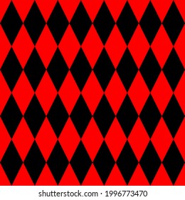Red and black triangle Checkered pattern vector background 