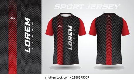 red black t-shirt sport jersey design