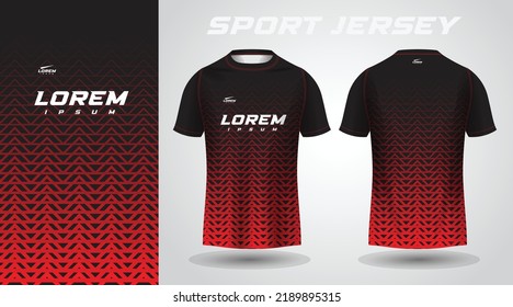 red black t-shirt sport jersey design