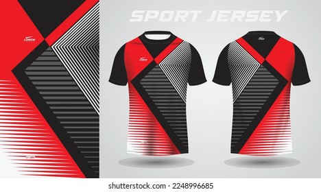red black t-shirt sport jersey design
