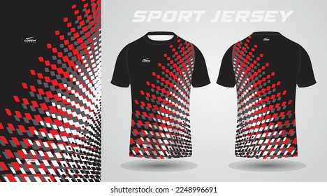 red black t-shirt sport jersey design