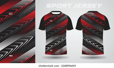 red black t-shirt sport jersey design