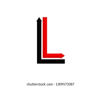 red and black typography alphabet logo icon design