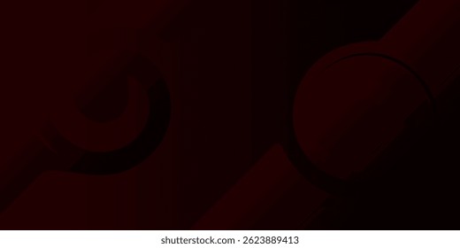 Red and black vector 3d futuristic tech glow and shinning line simple modern abstract banner. Vector