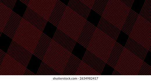 Red and black vector 3d futuristic tech glow and shinning line simple modern abstract banner. Vector