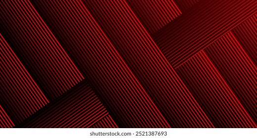 Red and black vector abstract tech futuristic modern 3D line background