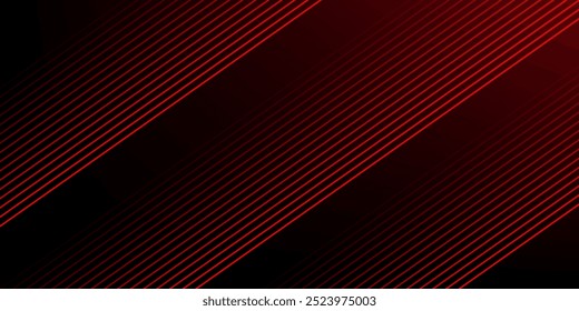 Vetor vermelho e preto abstrato tecnologia futurista moderna linha 3D fundo