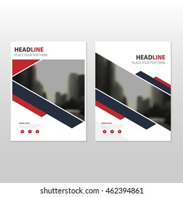Red black Vector annual report Leaflet Brochure Flyer template design, book cover layout design