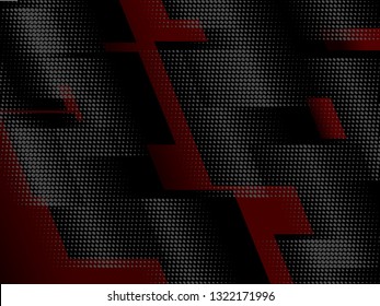 Red and black vector geometric background