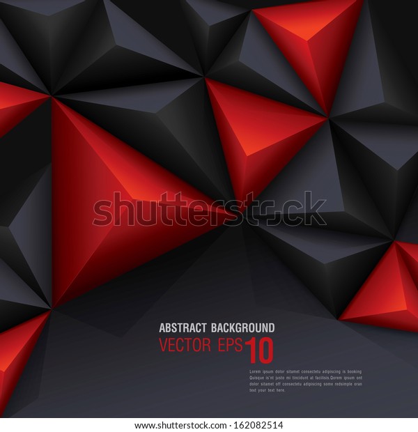 Red Black Vector Geometric Background Can Stock Vector (Royalty Free ...