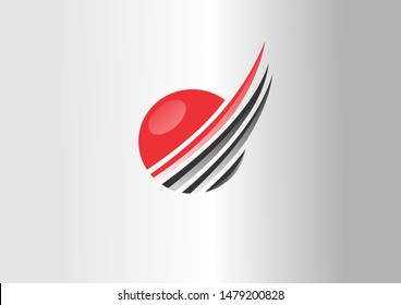 Red and black vector logo illustration. Modern Logo,Simple logo illustration.