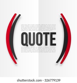 Red And Black Vector Parentheses With Place For Your Text At White Folded Paper Background