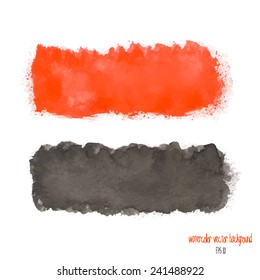 red and black watercolor banner