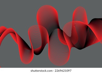 red and black wave abstract background, suitable for landing page and computer desktop background. 3d vector