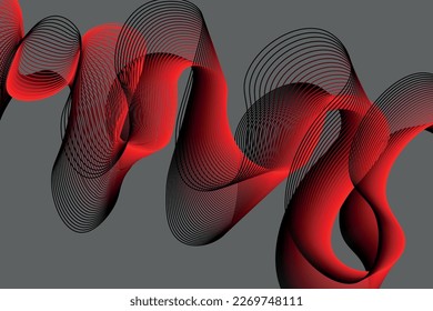 red and black wave abstract background, suitable for landing page and computer desktop background. 3d vector