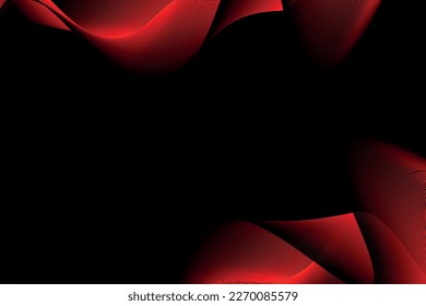 red and black wave abstract background, suitable for landing page and computer desktop background. 3d vector