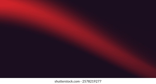 Red black wave background with mesh gradient effect. Vector illustration