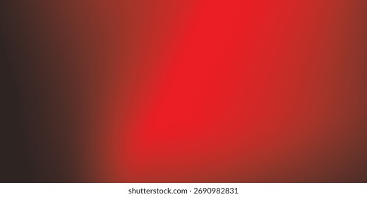 Red black wave background with mesh gradient effect. Vector illustration