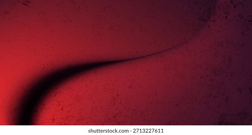 Fondo de onda negro rojo con efecto de degradado de malla. Ilustración vectorial