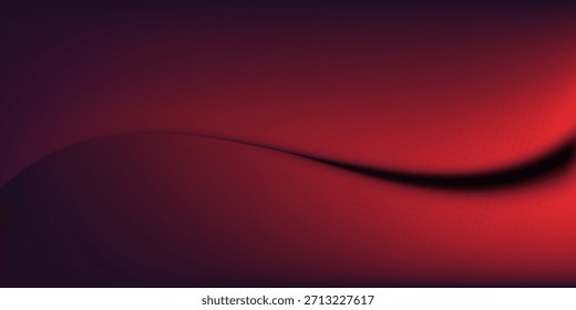 Fondo de onda negro rojo con efecto de degradado de malla. Ilustración vectorial