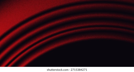 Fondo de onda negro rojo con efecto de degradado de malla. Ilustración vectorial