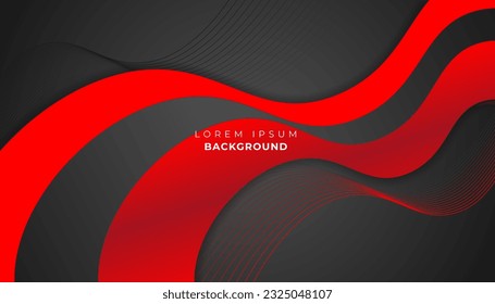 Red and black wave graphic design
