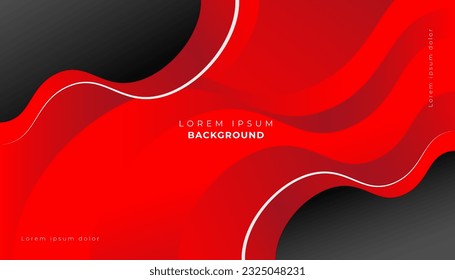 Red and black wave graphic design