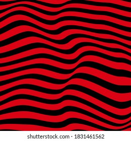 fondo de línea de onda roja y negra, para fondo o fondo de fondo
