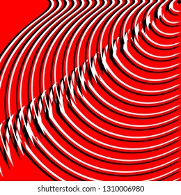 Red, Black and White abstract background. Fashion graphics.