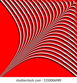 Red, Black and White abstract background. Fashion graphics.