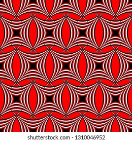 Red, Black and White abstract background. Fashion graphics.