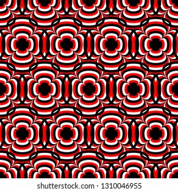Red, Black and White abstract background. Fashion graphics.
