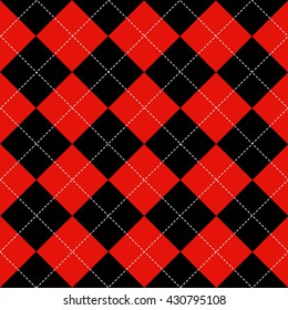 Red Black White Chess Board Diamond Background Vector Illustration