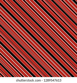 With Red, Black and White Diagonal Parallel Stripes. Stripe Seamless Vector Pattern. Illustration Abstract Background