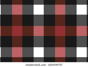 Red, black, white and grey Firebrick Gingham pattern. Texture from rhombus/squares for - plaid, tablecloths, clothes, shirts, dresses, paper and other textile products.