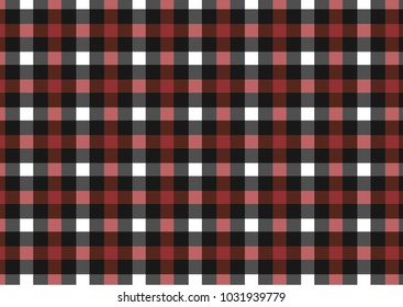 Red, black, white and grey Firebrick Gingham pattern. Texture from rhombus/squares for - plaid, tablecloths, clothes, shirts, dresses, paper and other textile products.