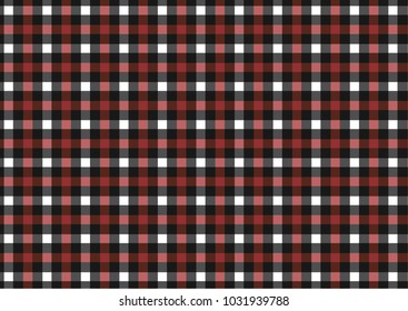 Red, black, white and grey Firebrick Gingham pattern. Texture from rhombus/squares for - plaid, tablecloths, clothes, shirts, dresses, paper and other textile products.