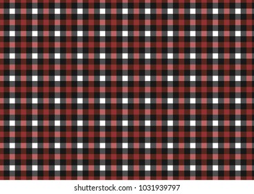 Red, black, white and grey Firebrick Gingham pattern. Texture from rhombus/squares for - plaid, tablecloths, clothes, shirts, dresses, paper and other textile products.