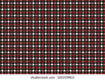 Red, black, white and grey Firebrick Gingham pattern. Texture from rhombus/squares for - plaid, tablecloths, clothes, shirts, dresses, paper and other textile products.