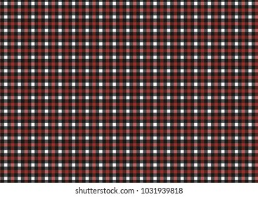 Red, black, white and grey Firebrick Gingham pattern. Texture from rhombus/squares for - plaid, tablecloths, clothes, shirts, dresses, paper and other textile products.