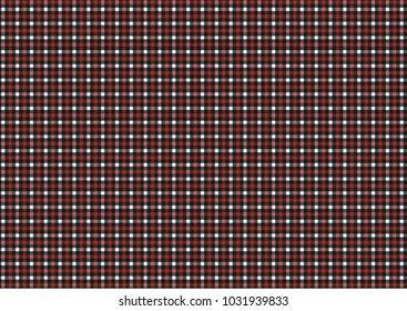 Red, black, white and grey Firebrick Gingham pattern. Texture from rhombus/squares for - plaid, tablecloths, clothes, shirts, dresses, paper and other textile products.