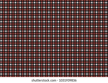 Red, black, white and grey Firebrick Gingham pattern. Texture from rhombus/squares for - plaid, tablecloths, clothes, shirts, dresses, paper and other textile products.