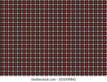 Red, black, white and grey Firebrick Gingham pattern. Texture from rhombus/squares for - plaid, tablecloths, clothes, shirts, dresses, paper and other textile products.