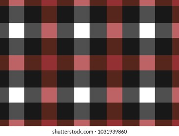 Red, black, white and grey Firebrick Gingham pattern. Texture from rhombus/squares for - plaid, tablecloths, clothes, shirts, dresses, paper and other textile products.