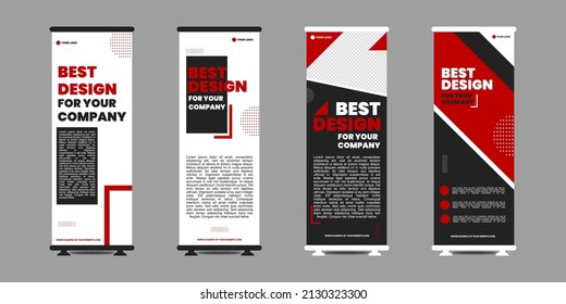 Red Black x banner set for company profile, web banner, advertisement, Promotion, Roll-up