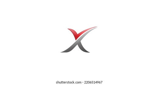 
red and black X monogram logo