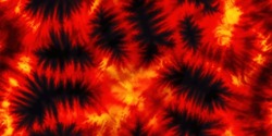 Red, Black And Yeliow Colors Fabric Tie Dye Pattern Ink , Colorful Tie Dye Pattern Abstract Background. Shibori, Tie Dye, Abstract Batik Brush Seamless And Repeat Pattern Design.