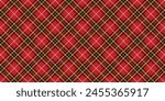 Red Black Yellow White Lumberjack plaid seamless pattern