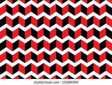 Red and Black ZigZag Pattern. Vector